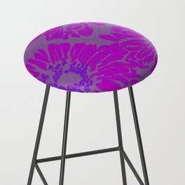 Bright Pink Sunflowers Bar Stool