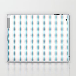 Dotted Stripes - Blue & Coral Laptop Skin