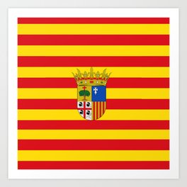 Flag of Aragon Art Print