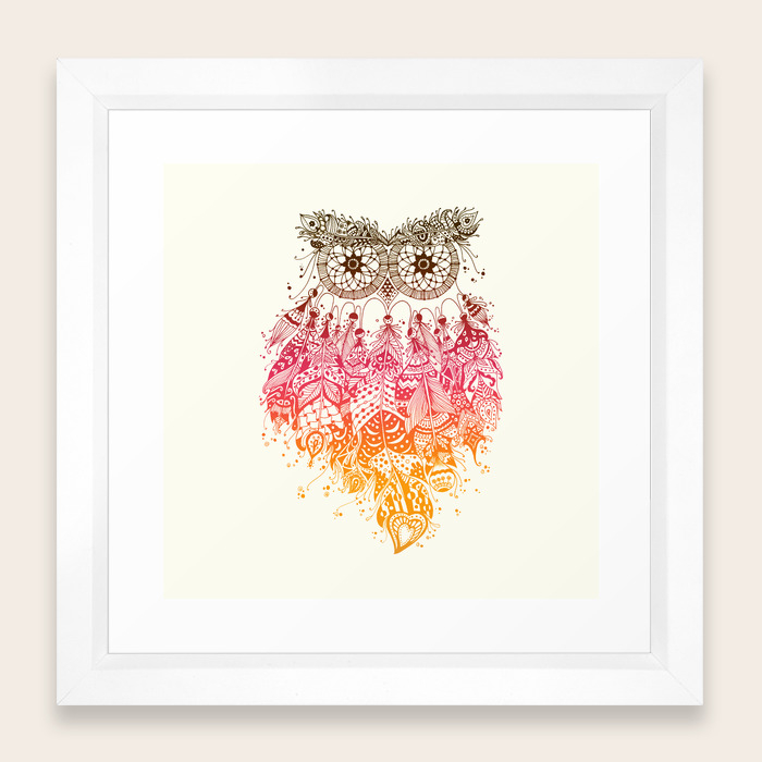 Orange Dream Catcher Framed Art Print By Inesleonardo Society6