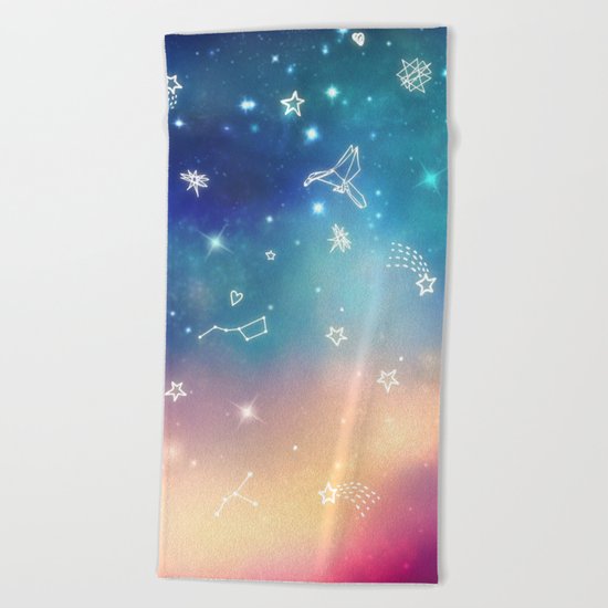 Sky with stars Beach Towel