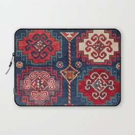 Royal Blue Red Kazak 19th Century Authentic Colorful El Paso Vibes Vintage Patterns Laptop Sleeve