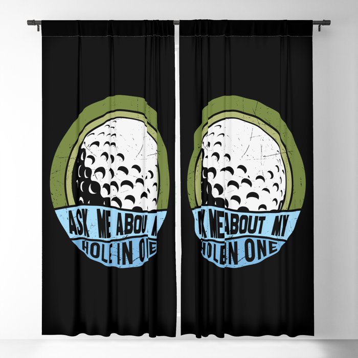 Ask Me About My Hole In One Golf Blackout Curtain