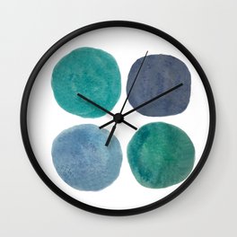 Cool Watercolor Circles Wall Clock