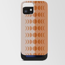 Moon Phases 14 in Rustic Brown Beige iPhone Card Case