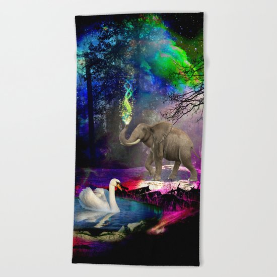 Fantasy forest Beach Towel