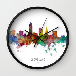 Cleveland Ohio Skyline Wall Clock