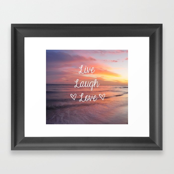 Live Laugh Love - Beach Framed Art Print