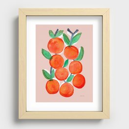Summer Oranges Colorful Abstract Recessed Framed Print