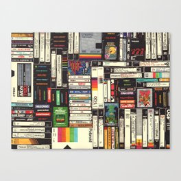 Cassettes, VHS & Video Games Canvas Print