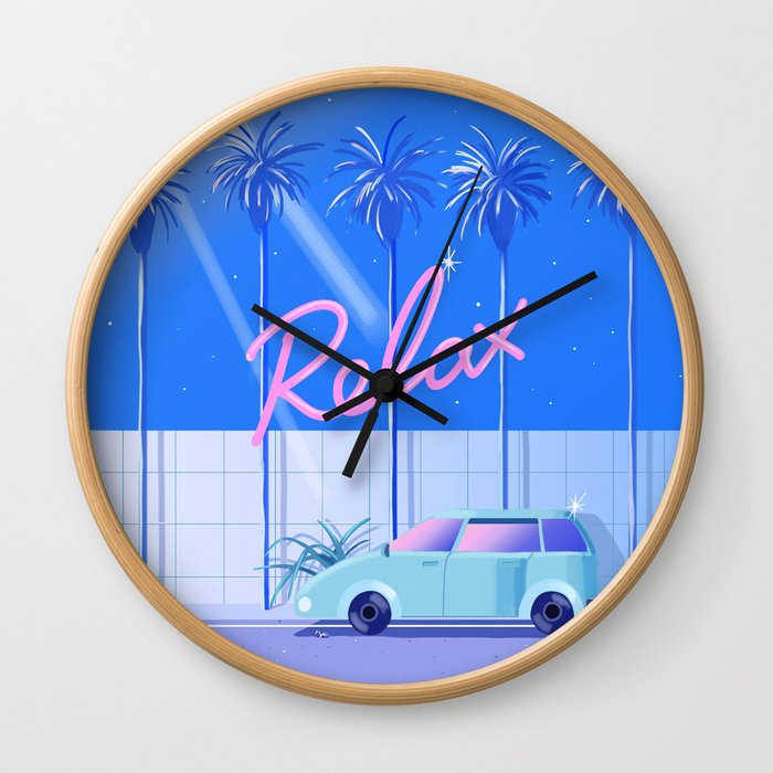 Relax (Blue) Wall Clock