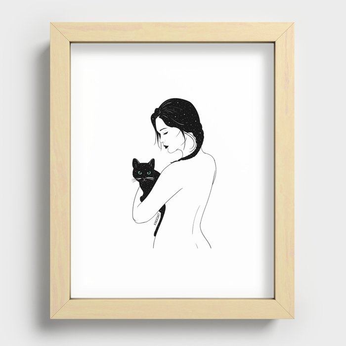 Cat Lover Recessed Framed Print