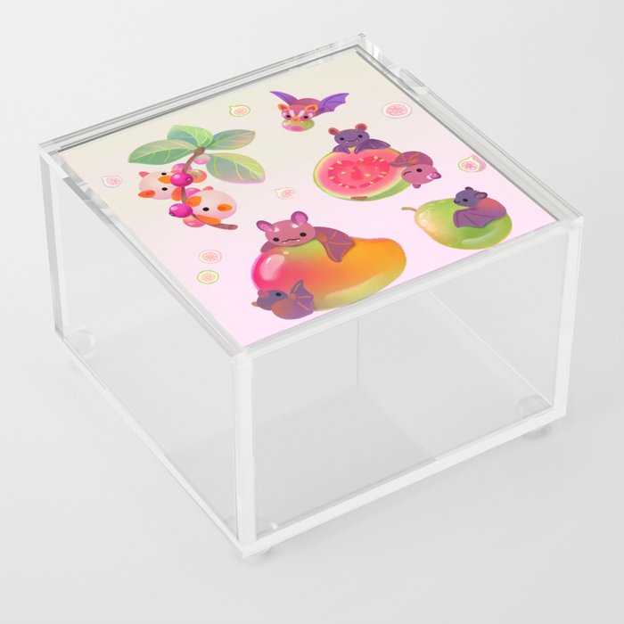  Fruit and bat - pastel Acrylic Box