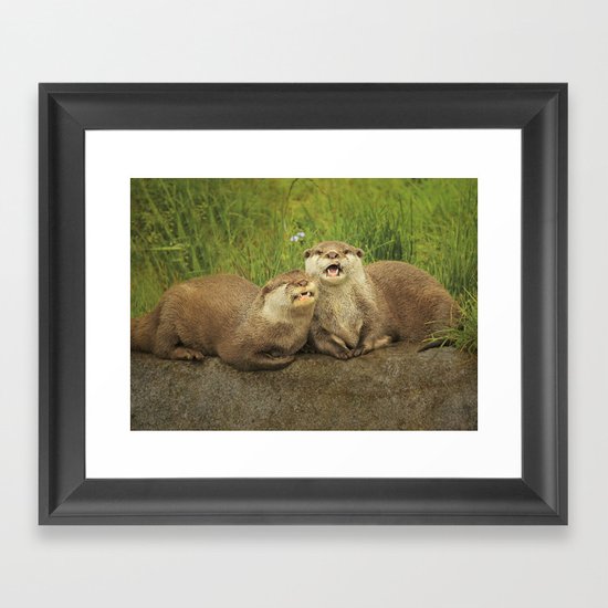 Mr & Mrs Otter Framed Art Print