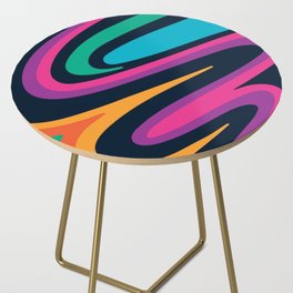 Psychedelic Sexy Multicolored Dreams of Marble Side Table