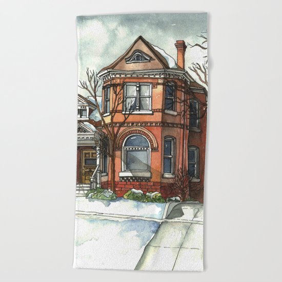 Victorian House in The Avenues Beach Towel