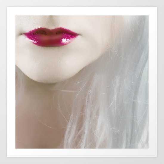 cherry lips Art Print