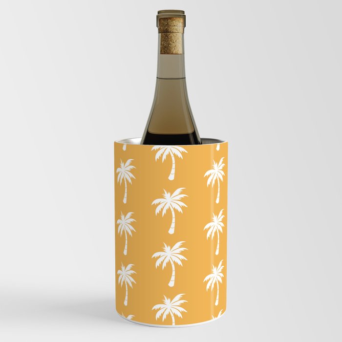 Palm tree pattern - yellow Wine Chiller