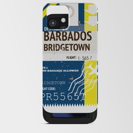 Barbados Bridgetown vintage style travel ticket iPhone Card Case