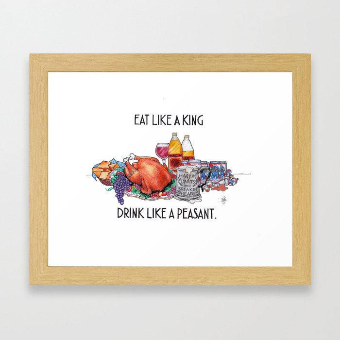 Eat Like A King Framed Art Print