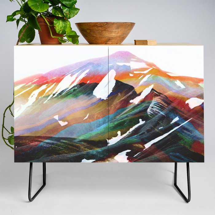 Abstract Mountains II Credenza