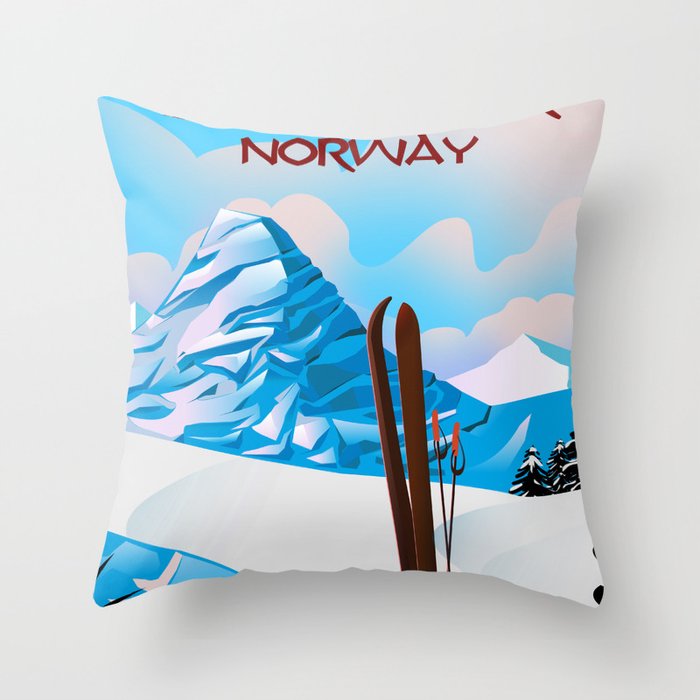 Lillehammer Norway Throw Pillow