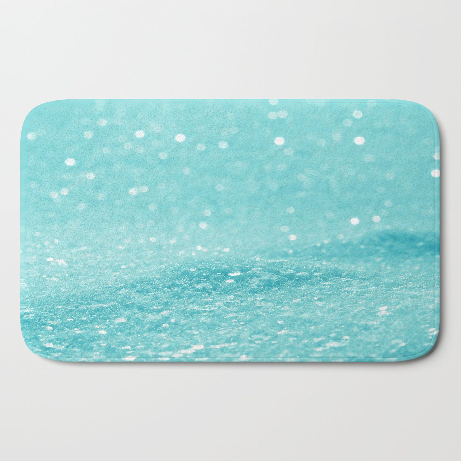 turquoise bath mat