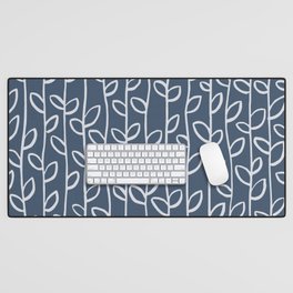 Vines . Classic Blue Desk Mat