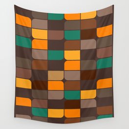 Seventies-inspired geometric pattern | Blocks Color Geometric Wall Tapestry