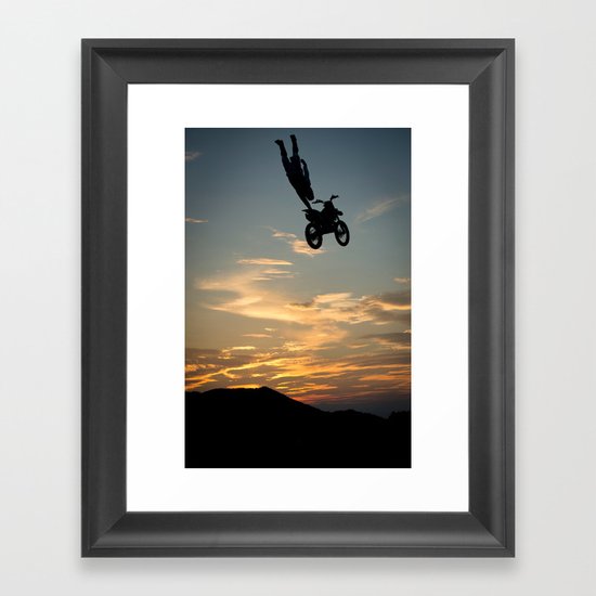 Kugimura Kota One Handing at Sun Set, FMX Japan Framed Art Print