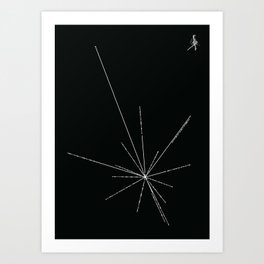 Voyager Golden Record Fig. 3 (Black) Art Print | Space, Illustration, Graphic Design, Black and White 
