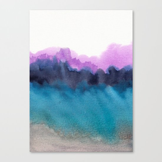 Watercolor abstract landscape 13 Canvas Print