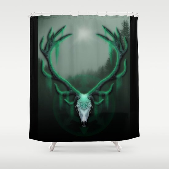 Wild Horns Shower Curtain