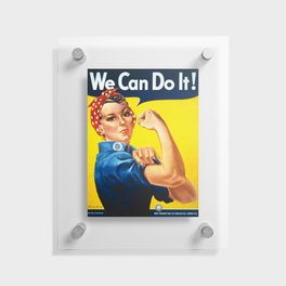 We Can Do It Iconic Rights Woman Lithograph Retro Reproduction Floating Acrylic Print