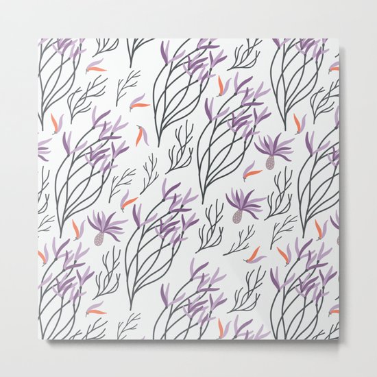 Mod Beach Floral Metal Print