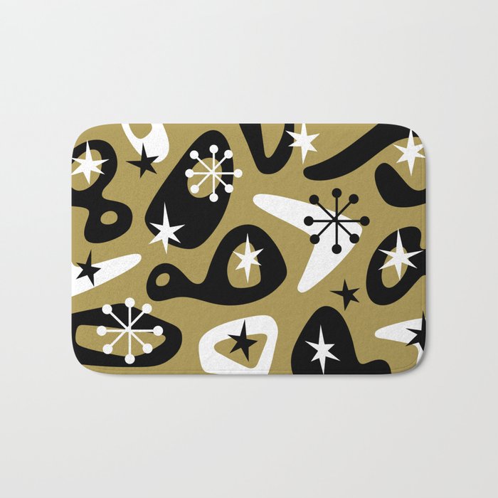 Retro Mid Century Modern Spaced Out Composition 335 Bath Mat