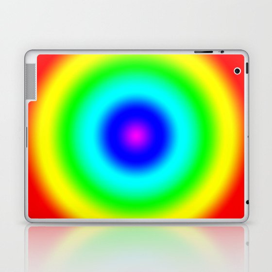 Red to Magenta Radial Rainbow Gradient Laptop & iPad Skin