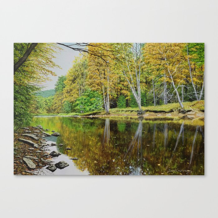 Autumn river Canvas Print