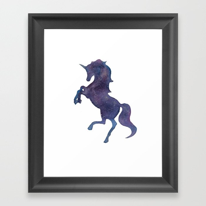 Galaxy Unicorn Framed Art Print