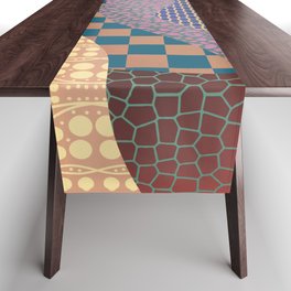 Aboriginal pattern flow collage Table Runner