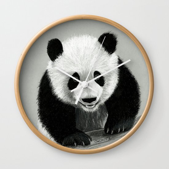 Panda Drawing Wall Clock