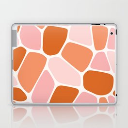 Abstract Shapes 210 in Pale Pink and Orange Laptop Skin