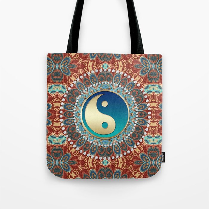 Bohemian Batik Yin Yang Tote Bag