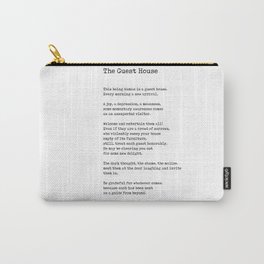The Guest House by Rumi - Typewriter Print - Literature Carry-All Pouch