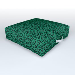 LEOPARD PRINT in GREEN | Collection : Leopard Spots – Punk Rock Animal Prints | Outdoor Floor Cushion