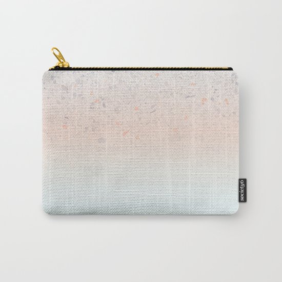 Terrazzo Pastel Colors Soft Fading Gradient Peach+Baby Blue Carry-All Pouch