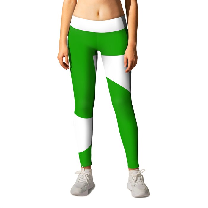 Number 5 (Green & White) Leggings