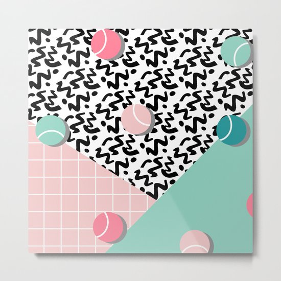 Tennis Pattern #society6 #decor #buyart Metal Print