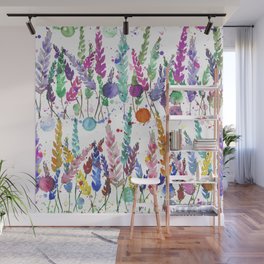 Colorful Lavender Flowers Wall Mural
