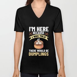 Dumpling Dim Sum Recipes Soup Vegetarian V Neck T Shirt